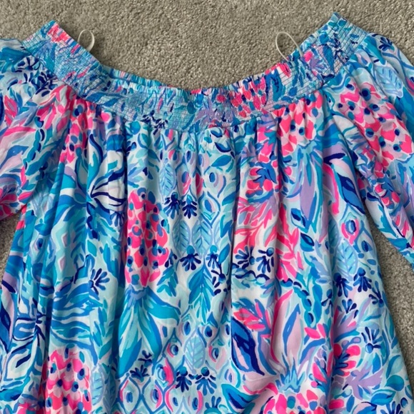 Beautiful Lilly Pulitzer off shoulder MaryEllen Dress. - Picture 7 of 8